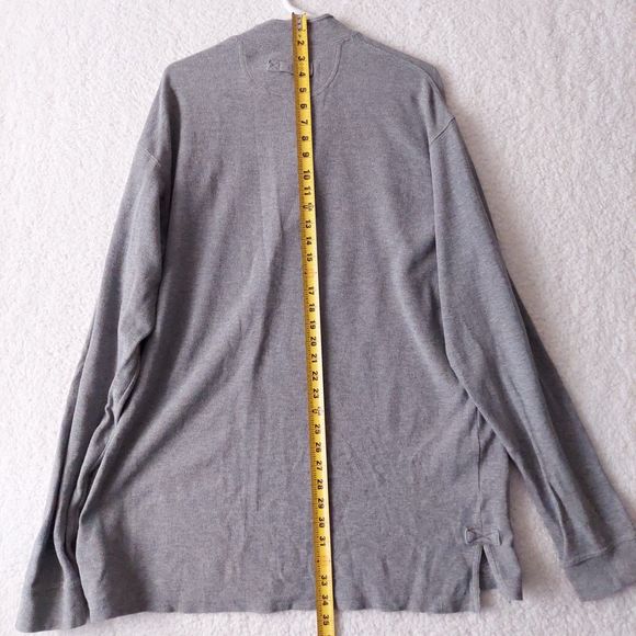 Duluth Trading Co Gray Henley Waffle Pattern Thermal Men's Size LT - Picture 13 of 14